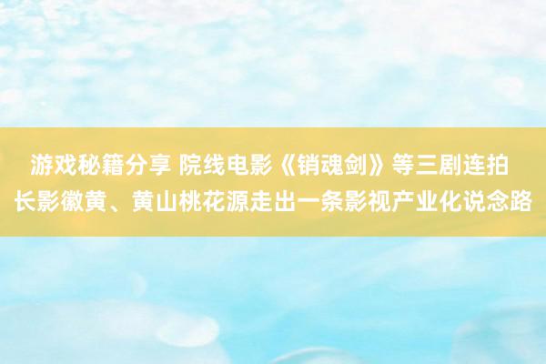 游戏秘籍分享 院线电影《销魂剑》等三剧连拍 长影徽黄、黄山桃花源走出一条影视产业化说念路