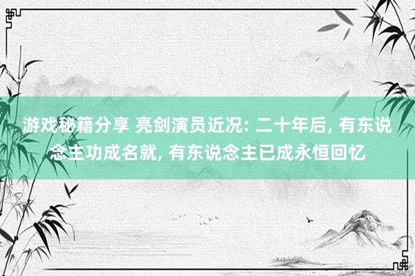 游戏秘籍分享 亮剑演员近况: 二十年后, 有东说念主功成名就, 有东说念主已成永恒回忆