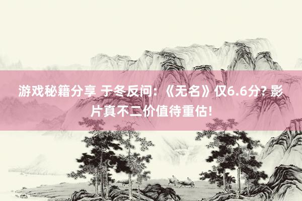 游戏秘籍分享 于冬反问: 《无名》仅6.6分? 影片真不二价值待重估!